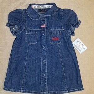 [U.S. Polo Association] Denim Dress ~ Sz. 18m(NWT)